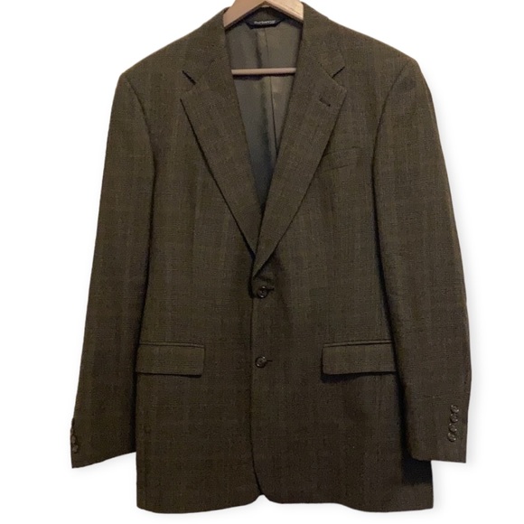 Vintage Burberrys Brown Glencheck Wool Suit Size 41L Union Made USA Preppy - Picture 2 of 16